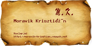 Moravik Krisztián névjegykártya